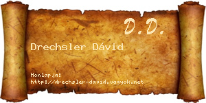Drechsler Dávid névjegykártya